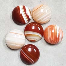 20MM ROUND CABOCHON RED STRIPE AGATE(4PCS/BAG)
